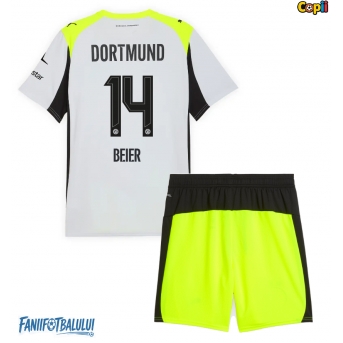 Borussia Dortmund Maximilian Beier #14 Echipament de Fotbal Replică 2025-26 Copii Deplasare (+ Șorturi)